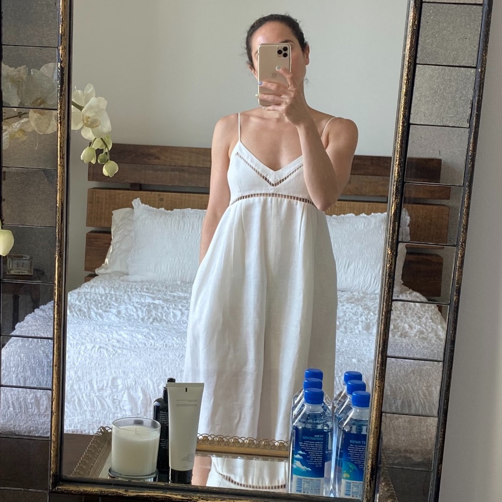 Zimmermann White linen romper